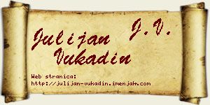 Julijan Vukadin vizit kartica